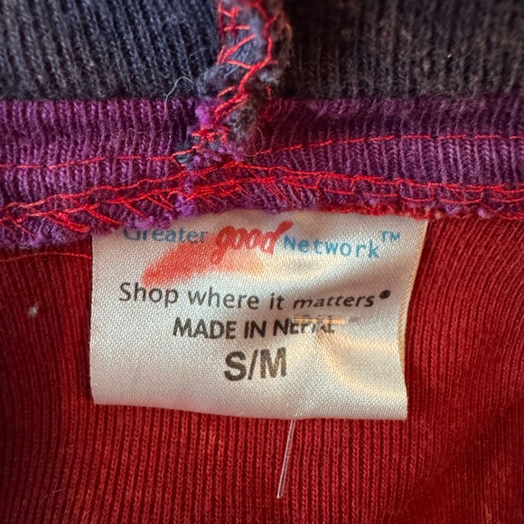 Womens Bohemian Rainbow Nepal
Patchwork Jacket Hoodie Small Full Zip Hippie - Picture 4 of 6